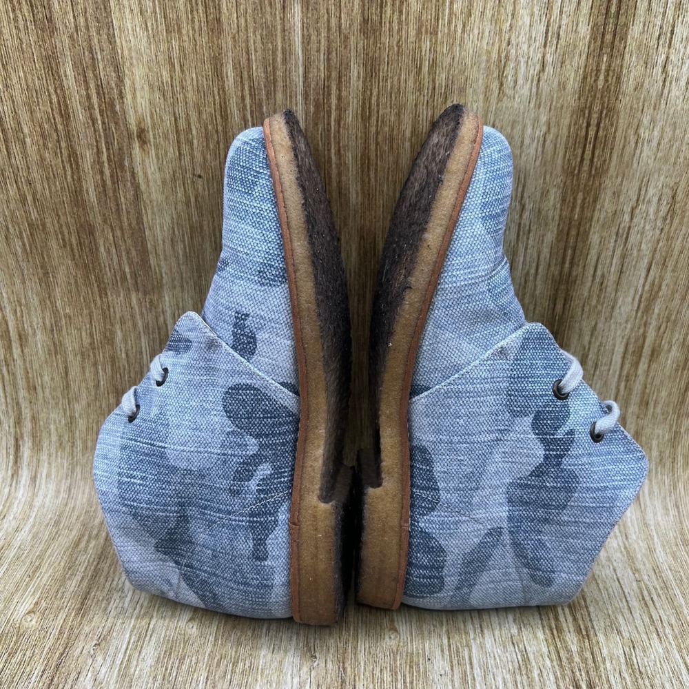 Stella McCartney Camo Canvas Desert Boots Women's Size 6 Blue Shoes 341092 - Picture 7 of 10